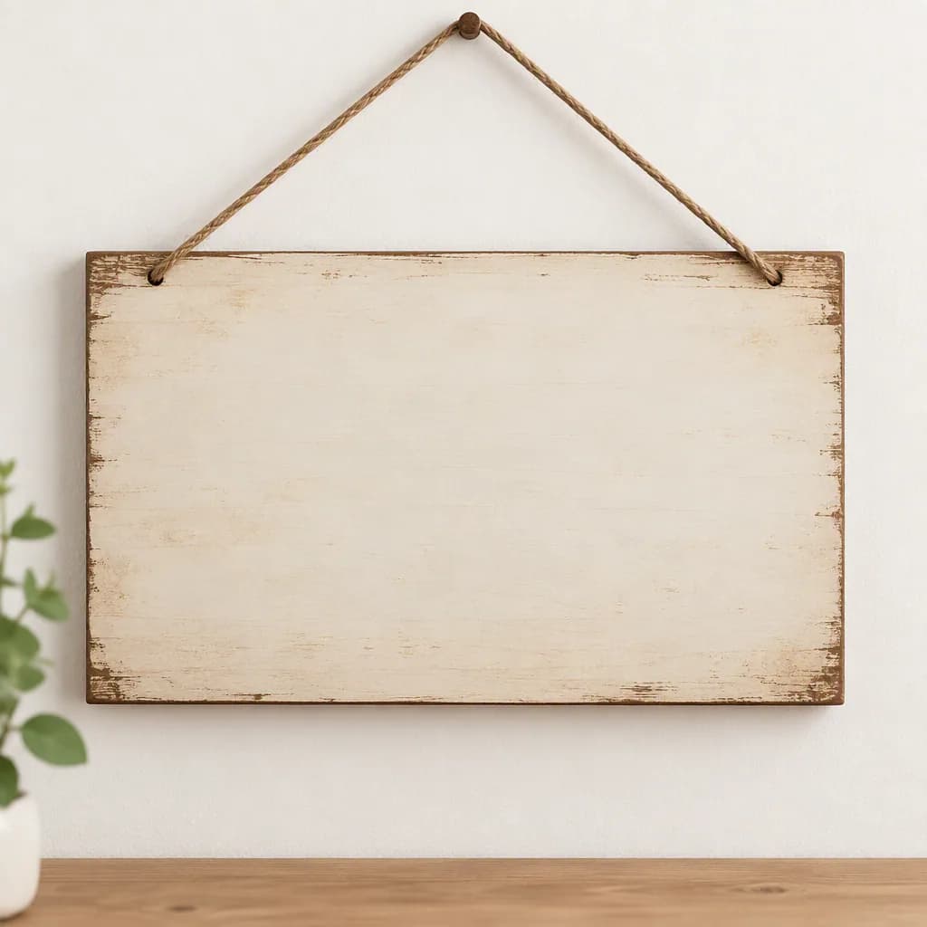 Blank Wooden Sign Mockup 02