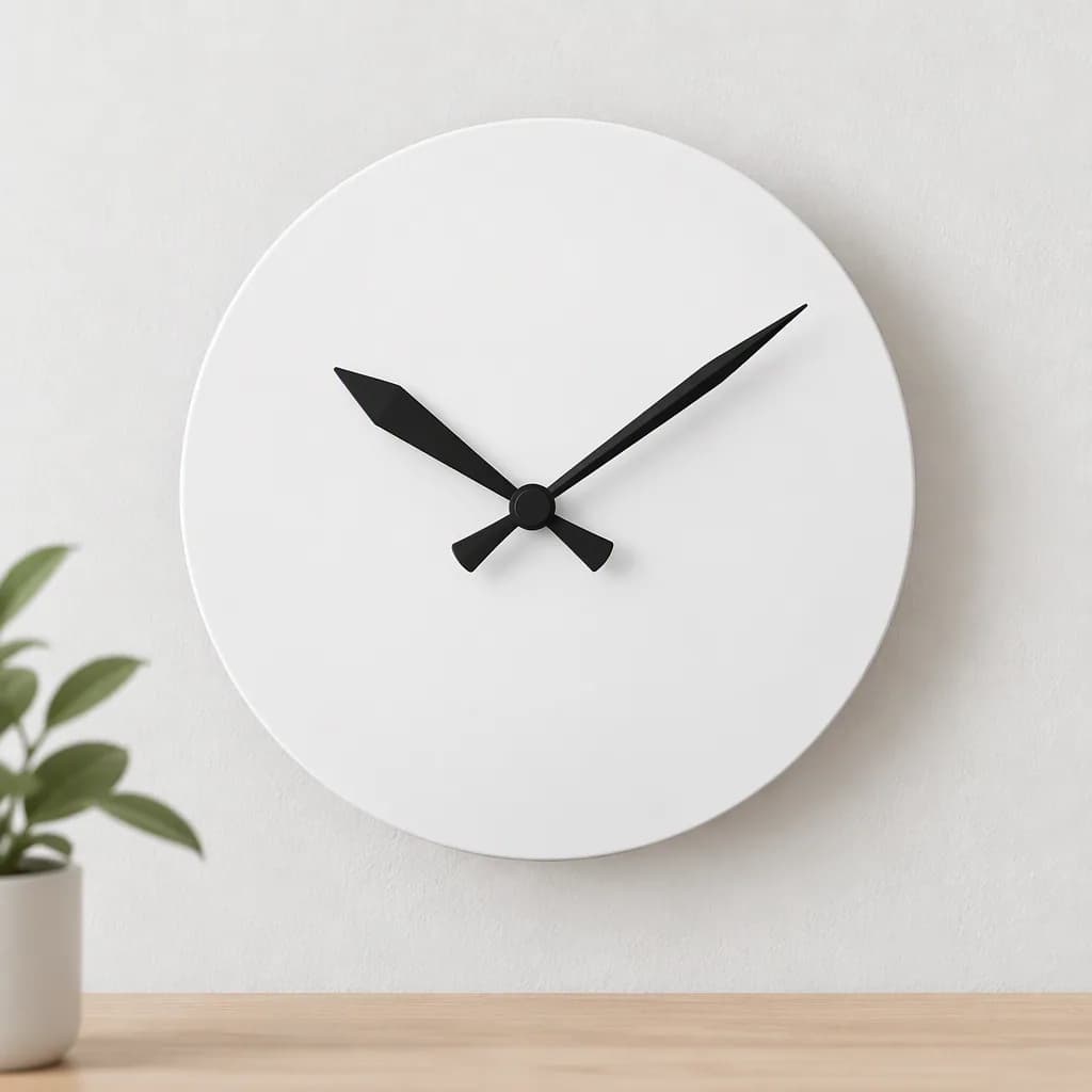 Blank Wall Clock Mockup