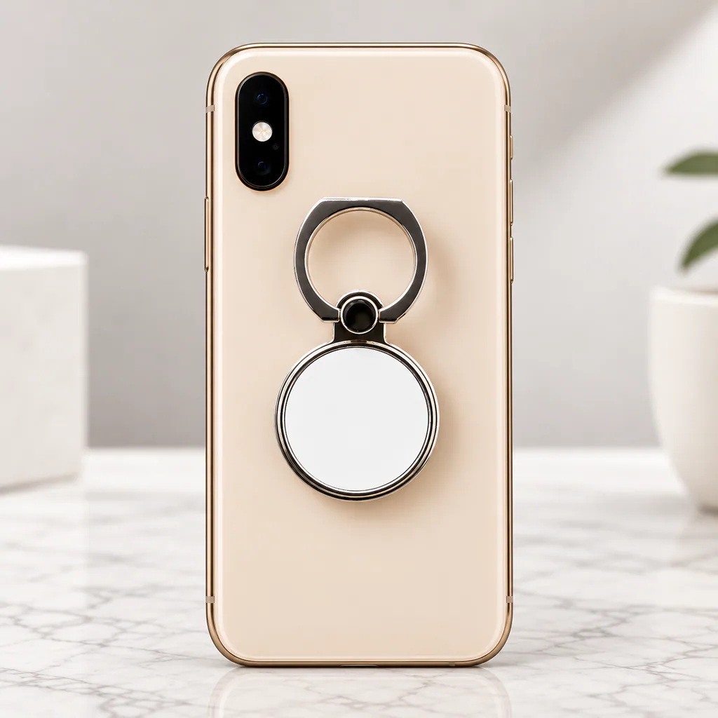 Blank Phone Ring Stand Mockup