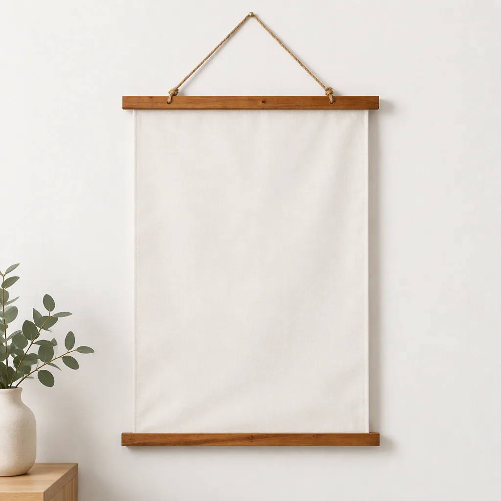Blank Tapestry Mockup 02