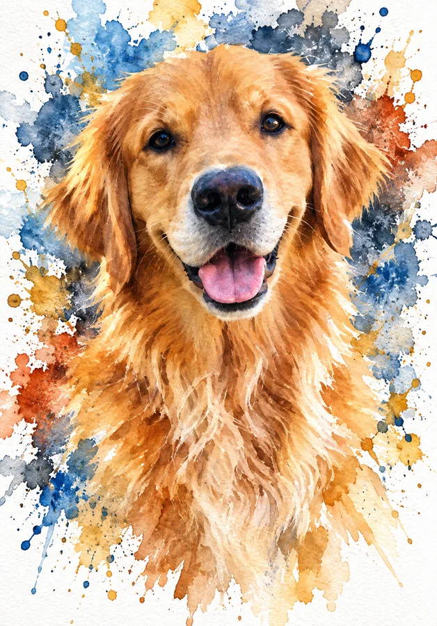 Expressive Watercolor Pet result