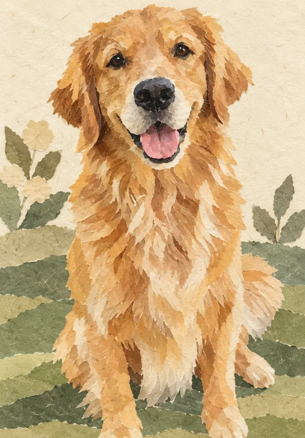 Torn-Paper Pet Collage result