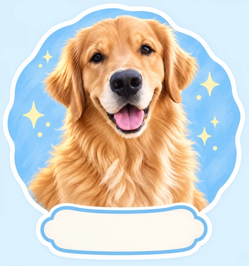 Powder-Blue Pet Name Badge result