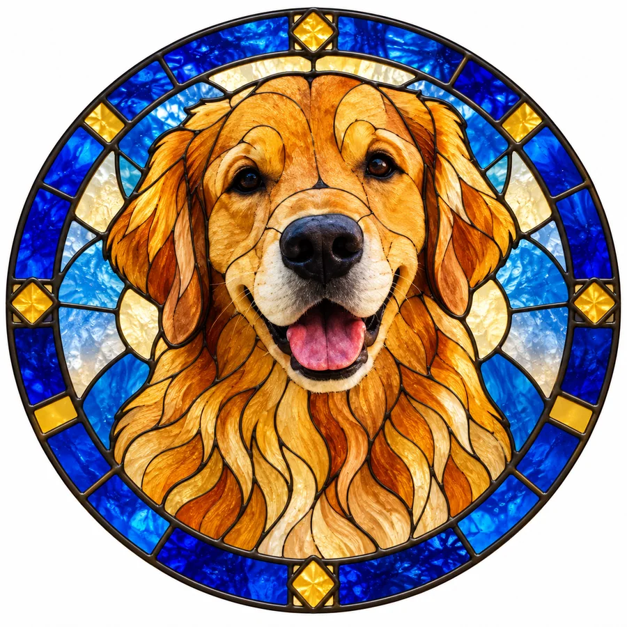 Stained-Glass Pet Medallion result